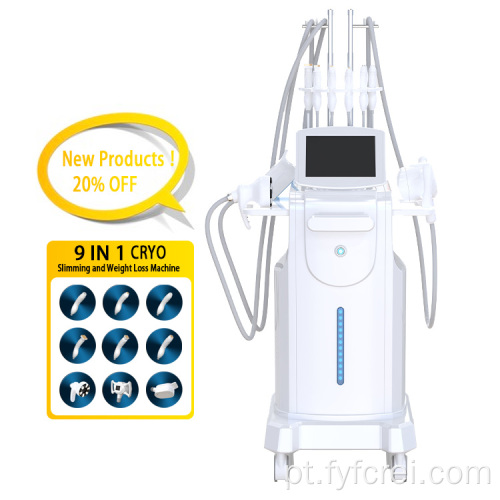 Máquina de contorno corporal RF 9 em 1: dispositivo para apertar, emagrecer e levantar a pele